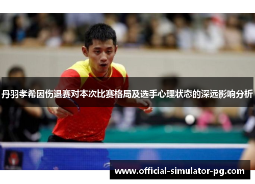 丹羽孝希因伤退赛对本次比赛格局及选手心理状态的深远影响分析
