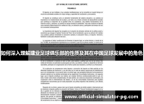 如何深入理解建业足球俱乐部的性质及其在中国足球发展中的角色